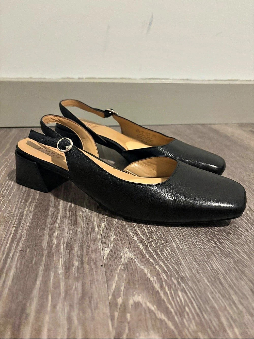Naturalizer Harper Slingback Pump Black Block Heel Shoes